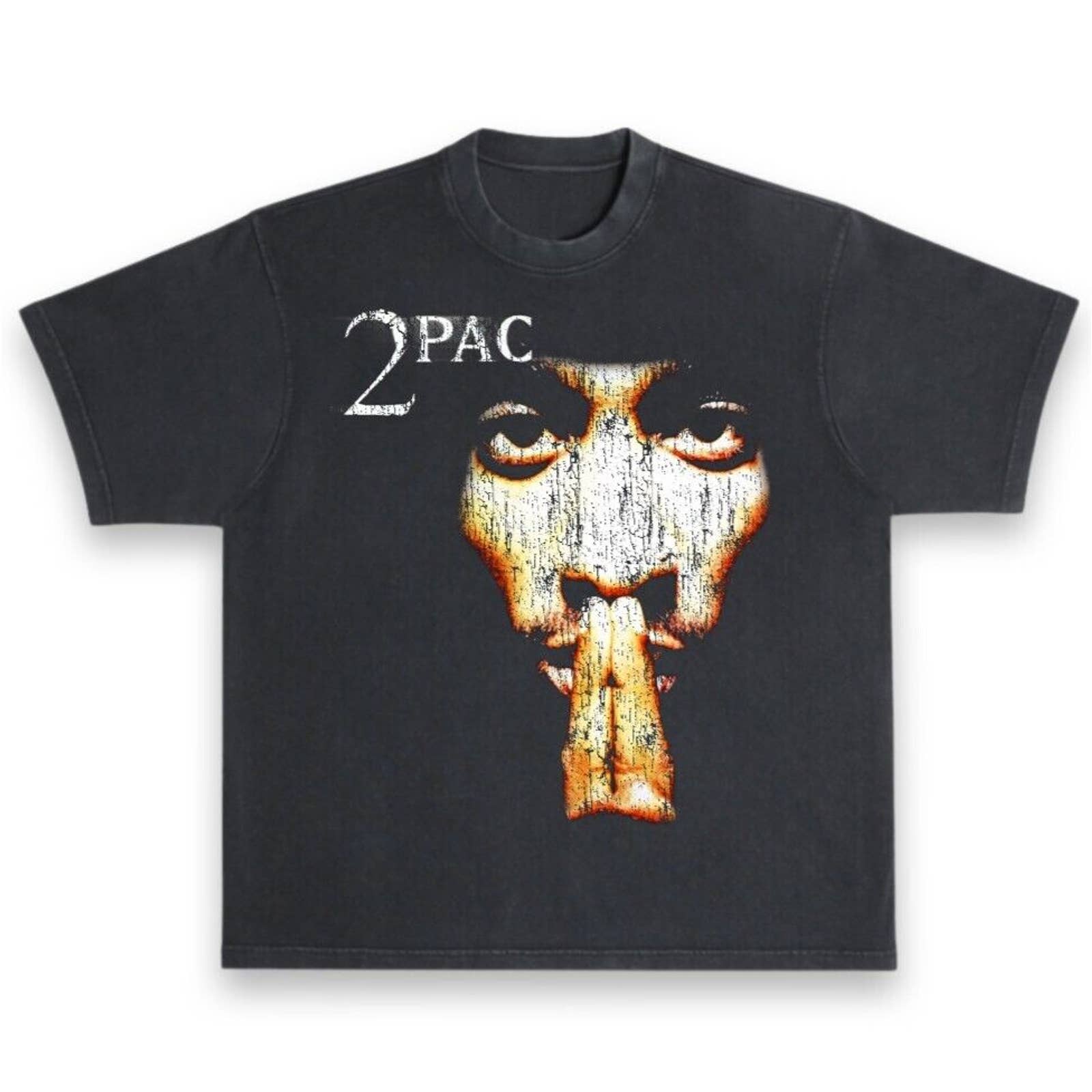 2Pac Tupac Shakur R U Still Down? Art 1997 Heavy Oversized Vintage Style T-Shirt, XL