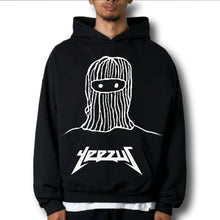 Load image into Gallery viewer, Kanye West Ye Yeezus Album Logo Ski Mask Sketch Premium Black Streetwear Hoodie