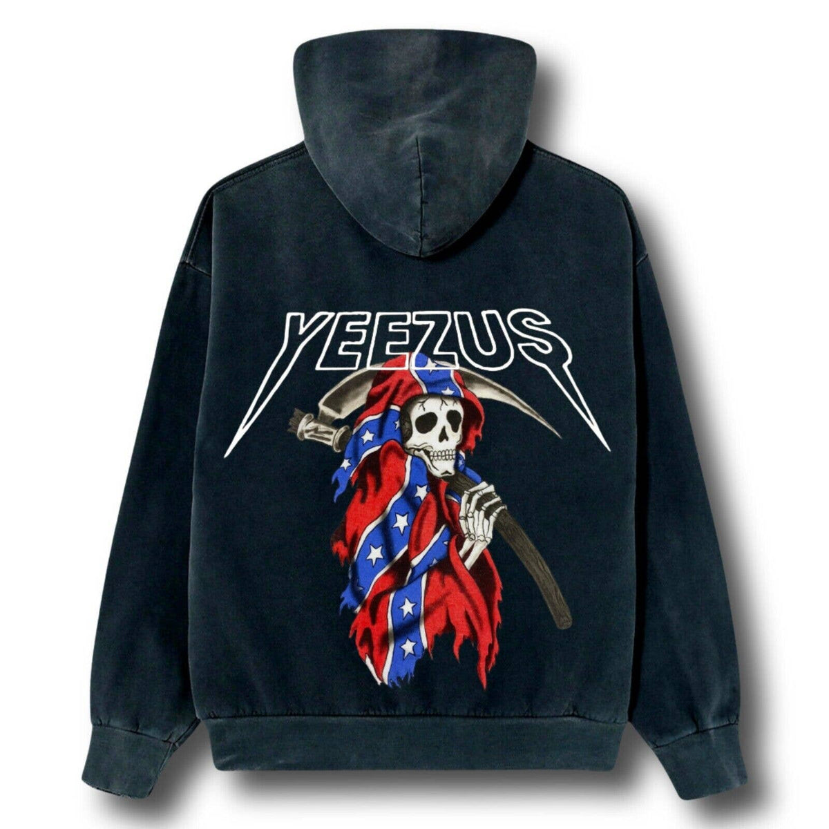 Kanye West Ye Yeezus Rebel Grim Reaper Distressed Vintage Style Premiu ...