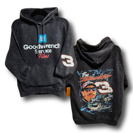 Dale Earnhardt 3 Goodwrench Nascar Distressed Black Vintage Style Premium Hoodie