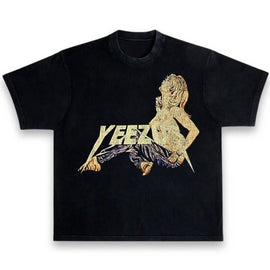 Kanye West Ye Yeezus Tour Model Premium Heavyweight Boxy Vintage Style T-Shirt