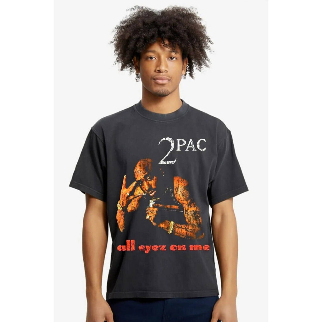 2Pac Tupac Shakur All Eyez On Me 1996 Heavy Oversized Vintage Style Boxy T-Shirt