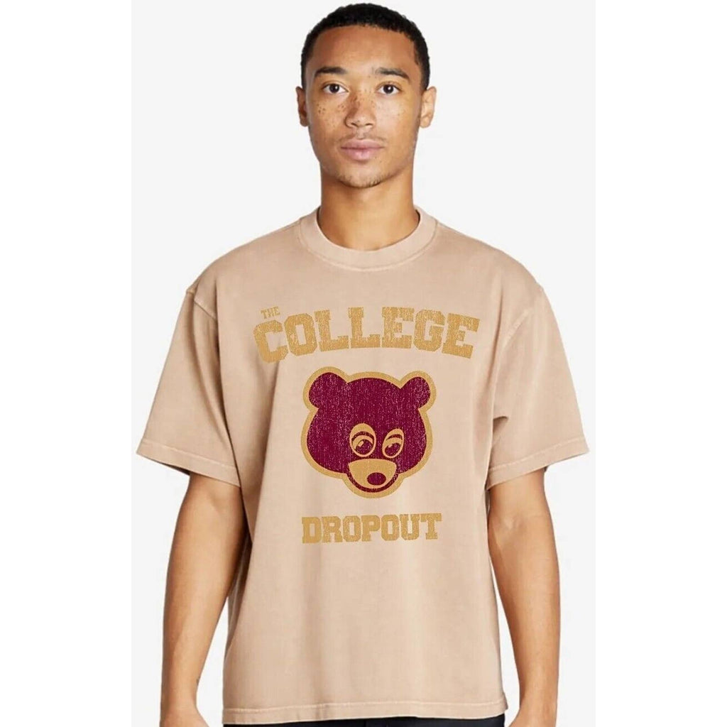 Kanye West Ye The College Dropout Bear Art Heavyweight Vintage Style T-Shirt