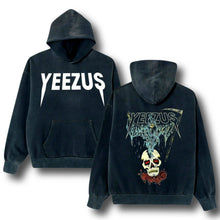 Load image into Gallery viewer, Kanye West Ye Yeezus Grim Reaper Skull &amp; Roses Distressed Vintage Style Hoodie