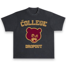 Load image into Gallery viewer, Kanye West Ye The College Dropout Heavyweight Vintage Style Washed Black T-Shirt