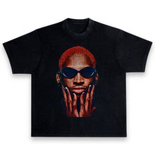Load image into Gallery viewer, Dennis Rodman Red Hair Sunglasses Portrait Heavy Oversized Vintage Style T-Shirt