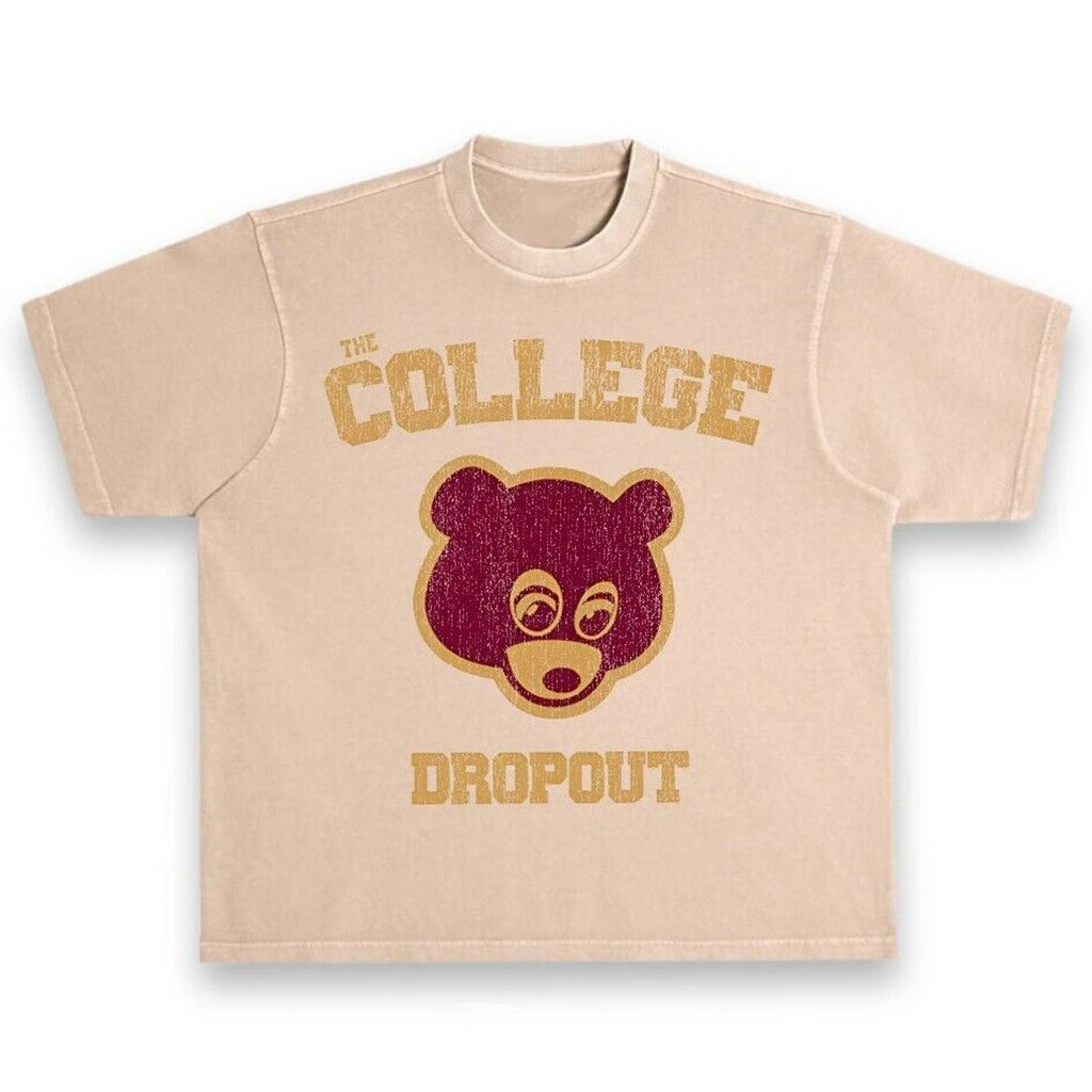 Kanye West Ye The College Dropout Bear Art Heavyweight Vintage Style T-Shirt