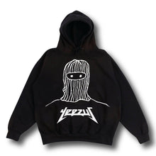 Load image into Gallery viewer, Kanye West Ye Yeezus Album Logo Ski Mask Sketch Premium Black Streetwear Hoodie