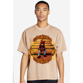 Kanye West Ye The College Dropout Bear Art Heavyweight Vintage Style T-Shirt