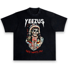 Load image into Gallery viewer, Kanye West Ye Yeezus God Wants You Indian Chief Oversized Vintage Style T-Shirt