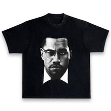 Load image into Gallery viewer, Malcolm X &amp; Kanye West Ye Portrait Oversized Heavyweight Vintage Style T-Shirt