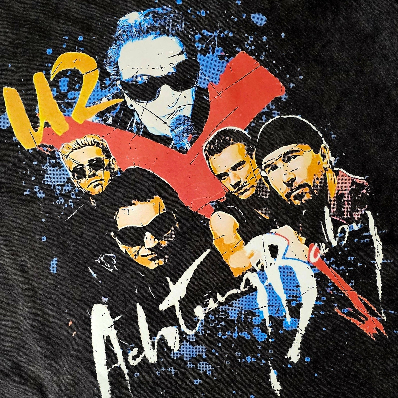 U2 Achtung Baby Tour Bono Merch 90's Vintage Style T-Shirt – BGF