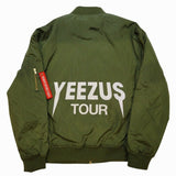 Kanye West Yeezus Tour Merch Mens donda Military Green Bomber Jacket