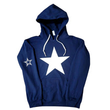 Load image into Gallery viewer, Dallas Cowboys Big Alternate Throwback Double Star Logo Premium Navy Hoodie
