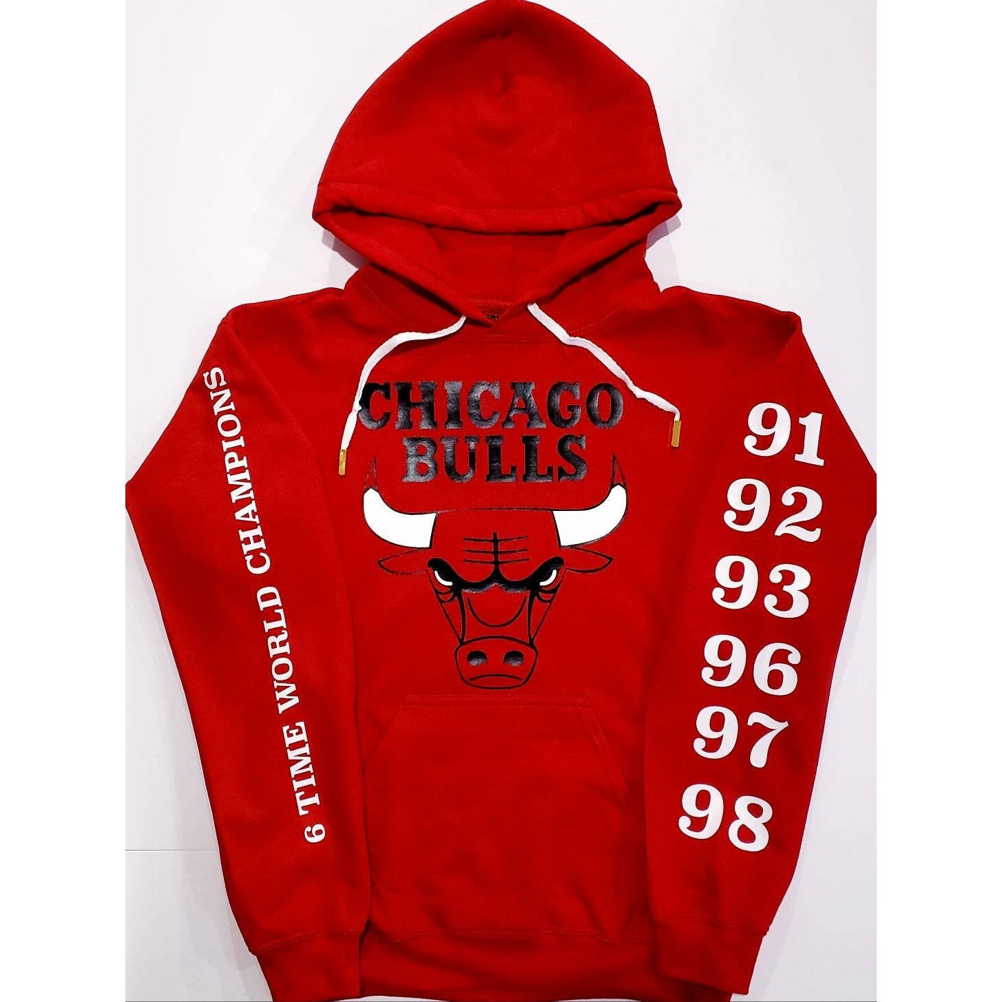 CHICAGO BULLS Championship Hoodie Red Black White – BGF Designs