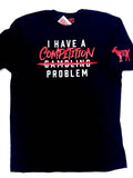 Michael Air Jordan I Have a Gambling Competition Problem G.O.A.T. Black Red White T-Shirt