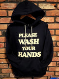 Please Wash Your Hands Hoodie Covid-19 Corona Virus Black Off-White Cream Gold Premium Hoodie
