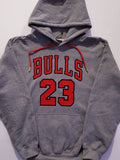 Michael Air Jordan 23 Chicago Bulls Hoodie Jersey Gray Red Black & White