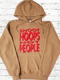 Shoot Hoops Not People Premium Hoodie Tan Cream Hoodie