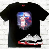 MICHAEL Air JORDAN 23 vs. 45 G.O.A.T. Goat Greatest of all Time Premium Graphic T-Shirt in Black, White, and Red