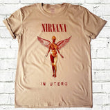 NIRVANA In Utero Nevermind Kurt Cobain 90's Alternative Rock Vintage Style Premium T-Shirt