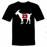 MICHAEL Air JORDAN G.O.A.T. Goat Greatest of all Time Premium T-Shirt in Black, White, and Red