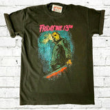 JASON VOORHEES Friday The 13th Halloween Scary Horror Movie 70's 80's 90's Vintage Distressed Style Ultra Premium T-Shirt