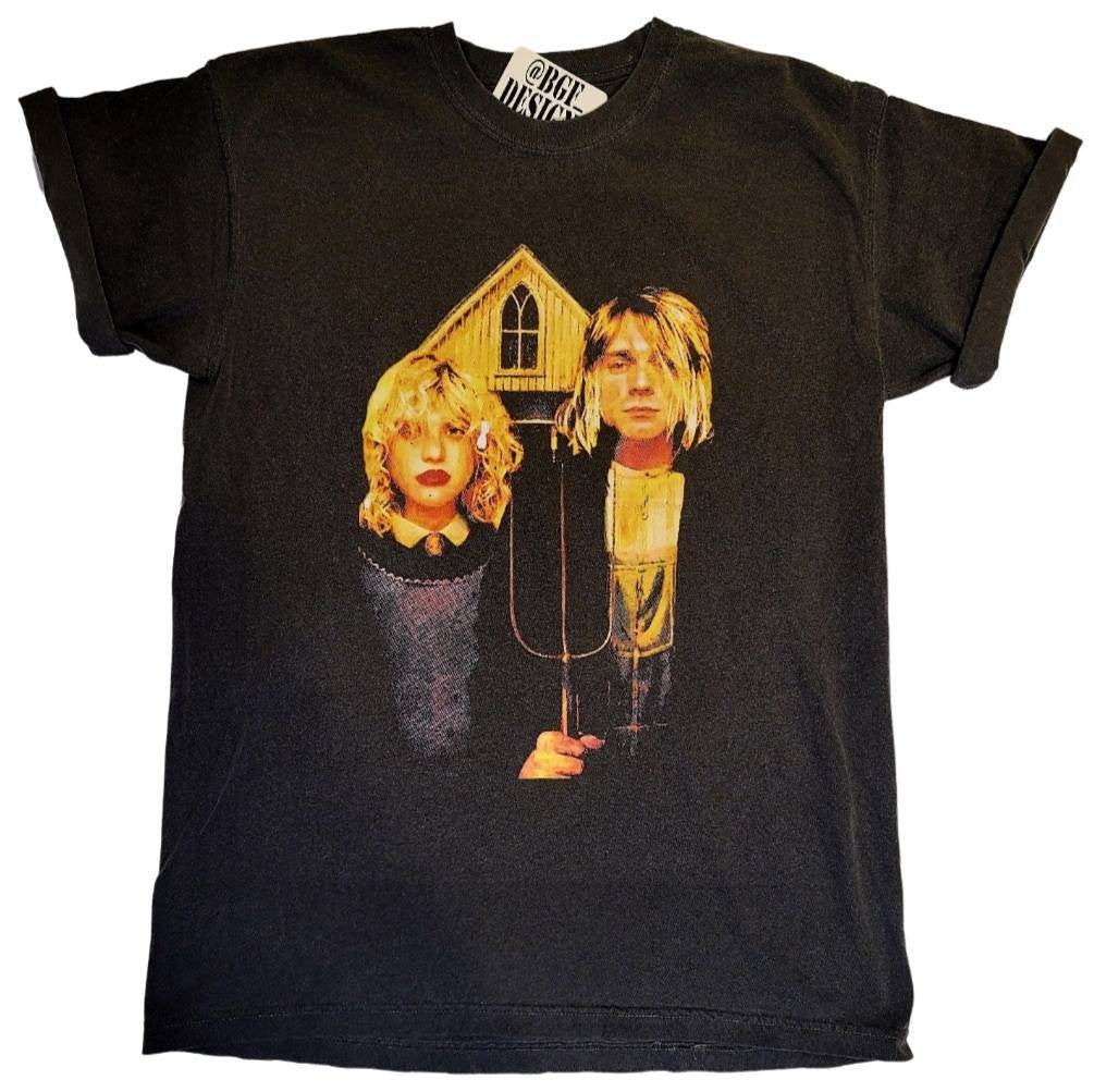 【HI FI FNK】Love Curt Cobain Top HI FI FNK】Love Curt Cobain Top Kurt Cobain Crop Graphic T