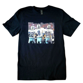 Tony Pollard Dallas Cowboys Women's by Name & Number Logo T-Shirt - Ash