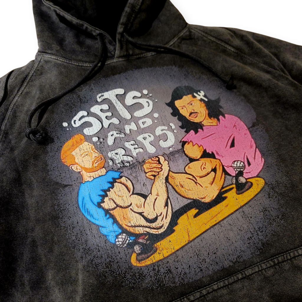 Sets and Reps Podcast Official Vintage Style Premium Hoodie