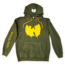 Load image into Gallery viewer, Wu-Tang Clan Drip Logo Premium Military Green Premium Hoodie
